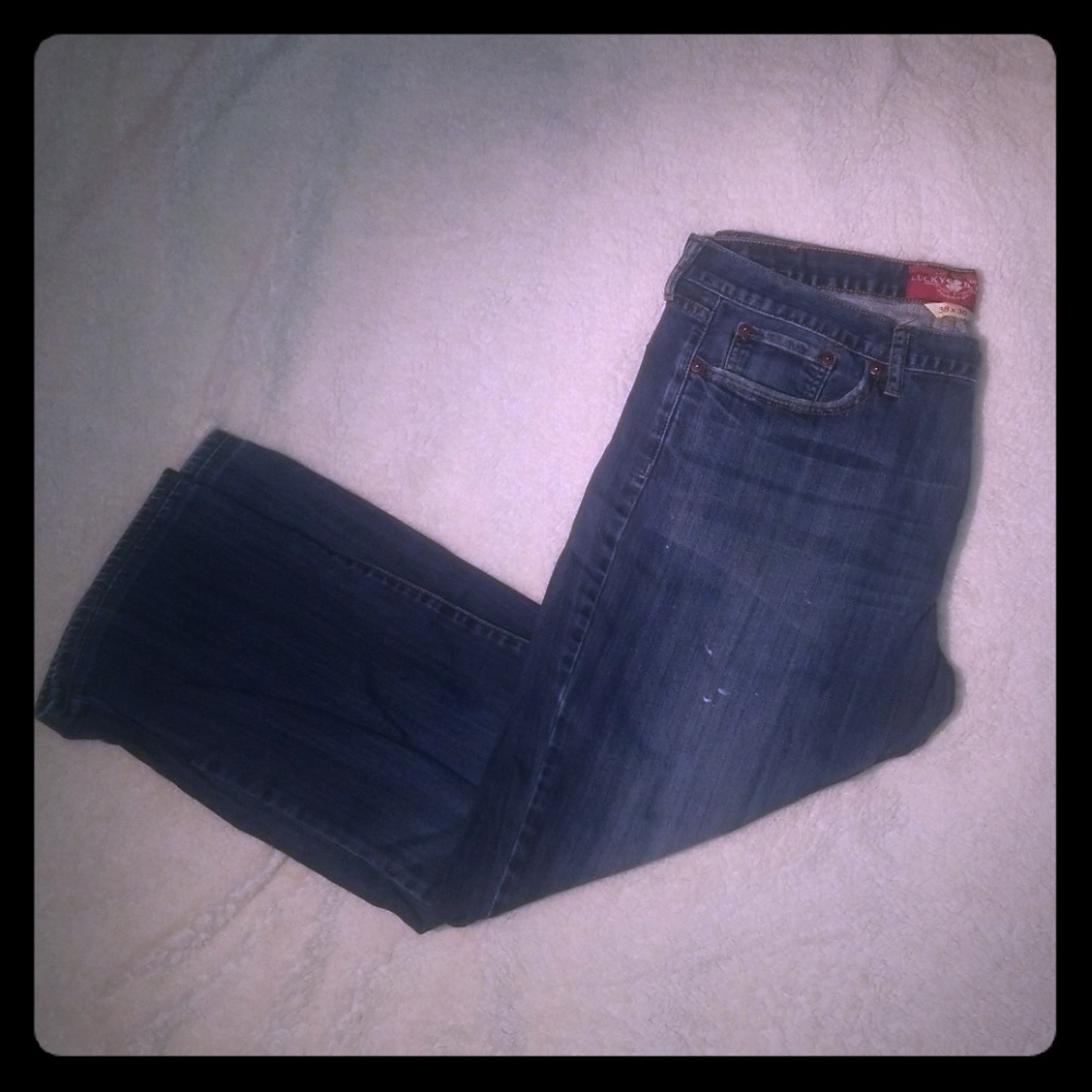 Mens Lucky brand 361 vintage straight jeans 38x30